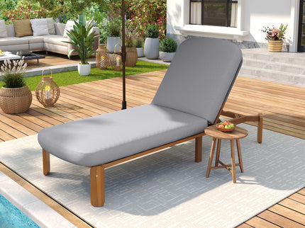 Outdoor Chaise Lounge With Adjustable Backrest