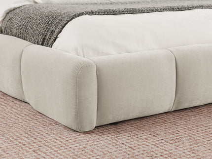 Upholstered Platform Bed Frame, Low Profile Floor Bed, No Box Spring Required