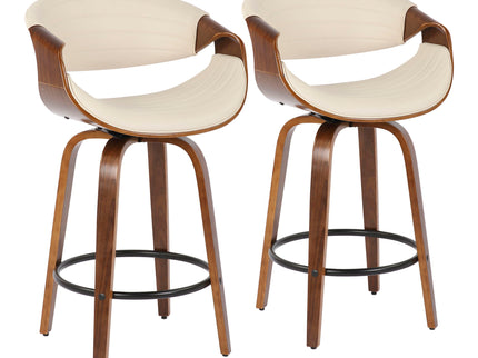 Symphony - Mid Century Stylish Design Modern Counter Stool (Set of 2)