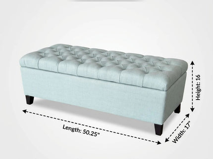 Storage Ottoman Bench With Safety Hinges