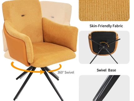Swivel Home Office Desk Chairs With Arm (Set of 2)