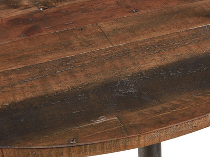 Renu - Round Bar Table With Industrial Charm - Light Brown