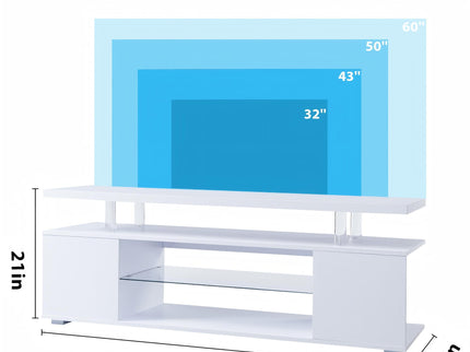 TV Stant With LED And Large Side Cabinet