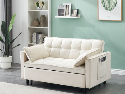 Sofa Bed With Pockets, 3 In 1 Convertible For Living Room