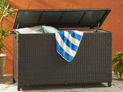 Blake - Wicker Cushion Box - Brown Multi