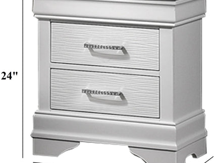 Nightstand With Drawers - White