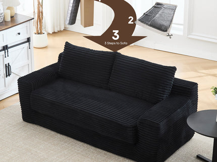Convertible Loveseat Sofa Bed With Memory Foam & Steel Frame
