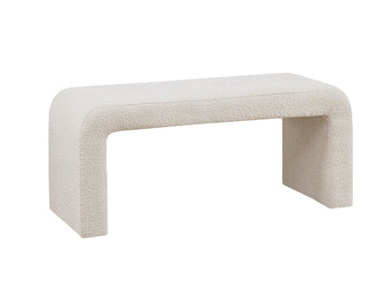 Modern Contemporary Boucle Waterfall Bench
