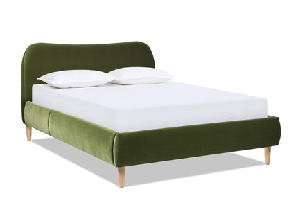Roman - Curved Headboard Upholstered Platform Bed