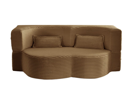 Floor Convertible Sleeper Sofa Bed With 2 Pillows