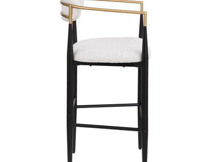 Upholstered Bar Stools With Backs For Kitchen Island (Set of 2) - Beige