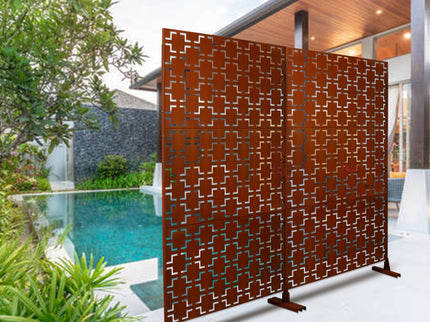 Outdoor & Indoor Metal Privacy Freestanding Decorative Screen