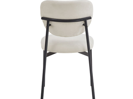 Modern Upholstered Dining Chairs With Metal Legs (Set of 2) - Beige