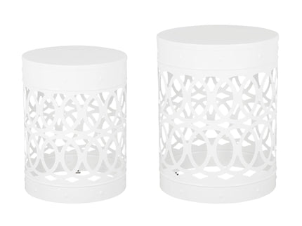 Outdoor Metal S/2 End Table