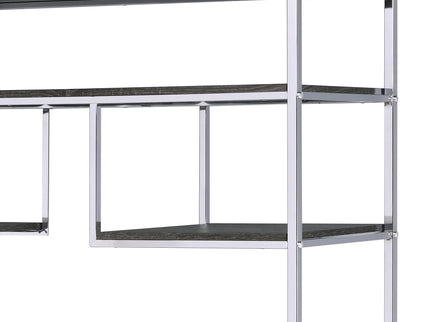 Vonara - Bookshelf - Chrome / Gray / Oak