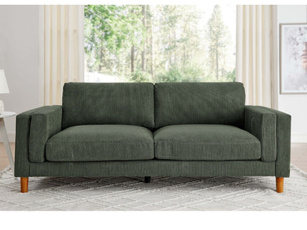 Upholstered Square Arm Sofa - Dark Green