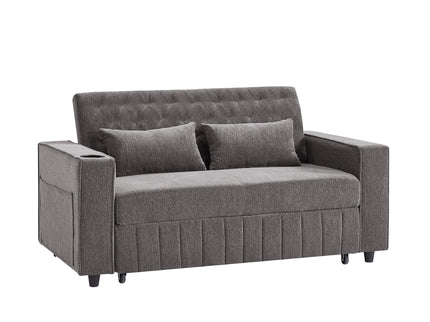 Pull-Out Sofa Bed Convertible Couch With Adjustable Backrest For Living Room