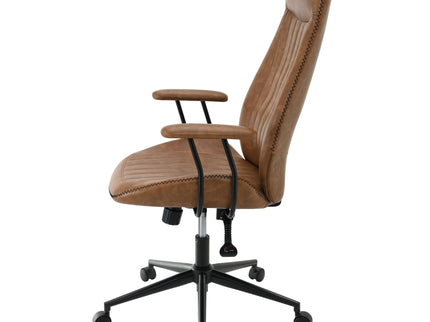 Hiram - Upholstered Adjustable Chair With High Back Support - Brown