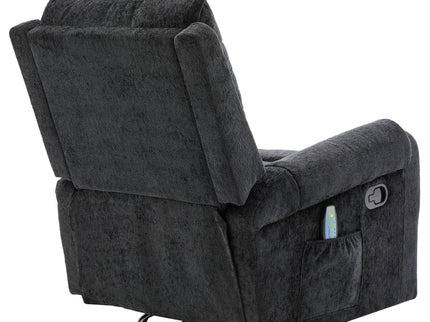 Manual Recliner Massage Chair With Swivel Rocker, 8 Massage Modes, Side Storage Pocket