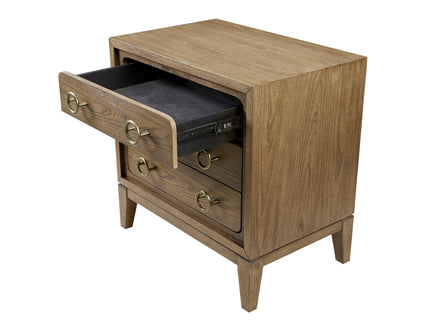 3 Drawer Nightstand With USB - Latte