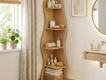 5 Tier S - Shaped Corner Shelf For Living Room
