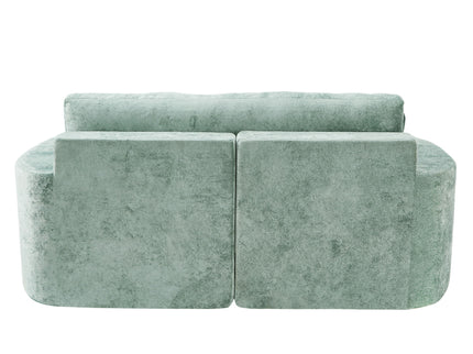 Boneless Design Upholstered Sofa Bed With Cup Holders