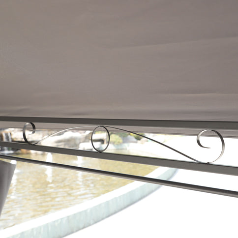 13 0 Ft Outdoor Patio Gazebo Canopy Tent With Ventilated Double Roof And Side Wall (Detachable Curtain Included On All Sides) Suitable For Lawn Garden Backyard And Deck - Gray