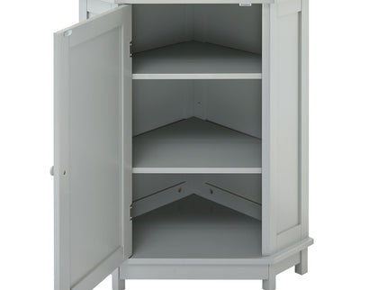 Bathroom Cabinet Triangle Corner Storage Cabinet With Adjustable Shelf Modern Style