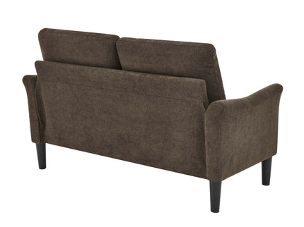 Tufted Loveseat - Dark Brown