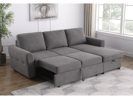 Kenna- Sleeper Sectional Sofa With Storage Ottoman