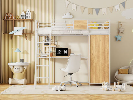 Loft Bed With L Shape Desk And Wardrobe