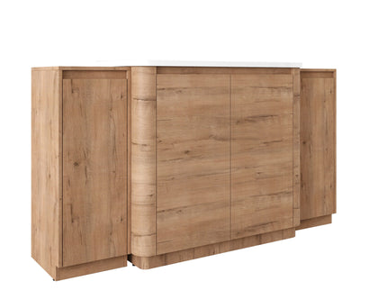 Freestanding Bathroom Vanity With Sink, 2 Small Storage Cabinets, Soft Close Doors