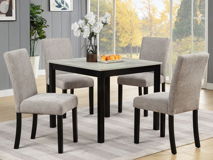 Modern 4 Person Dining Table Set With 4 Chairs