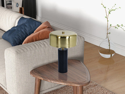 Desk Lamp With Drum Shade - Black