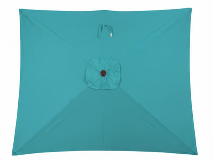Rectangular Patio Umbrella With Crank Tilt, Polyester UV-Resistant Canopy