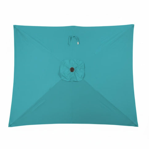 Rectangular Patio Umbrella With Crank Tilt, Polyester UV-Resistant Canopy