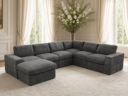 Modular Sectional Sofa, Reversible Set