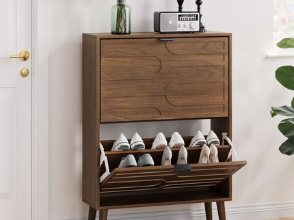 Medieval - Independent Shoe Cabinet With 2 Flip Drawers