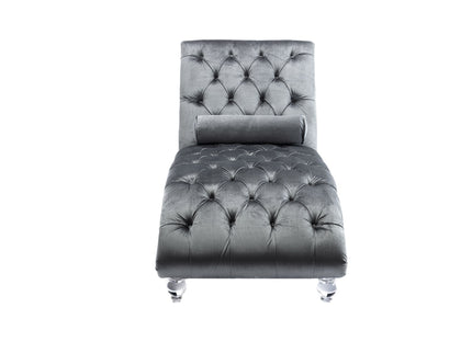 Chaise Lounge Indoor, Button Tufted Upholstered Chaise Lounge Chair With Pillow