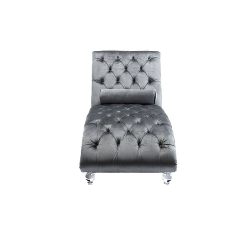 Chaise Lounge Indoor, Button Tufted Upholstered Chaise Lounge Chair With Pillow