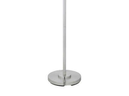 Base Floor Lamp With Crystal Shade - Silver