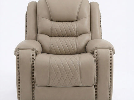 Power Recliner Single Chair With USB Port Living Room Comfort Seating - Toffee