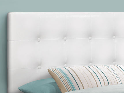 Twin Size, Bed Headboard Only, Upholstered, Transitional - White