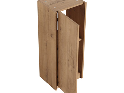Modern Wall Mounted Bathroom Vanity With Resin Sink And Side Cabinet, Soft Close Drawer, Imitative - Imitative Oak