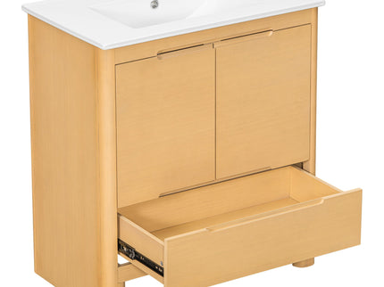 Softened Modern Bathroom Vanity With Sink