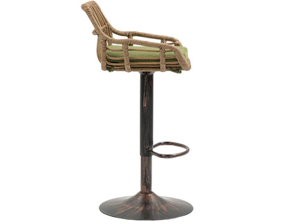 Modern Swivel Bar Stools Adjustable Counter Chairs With Footrest (Set of 2)