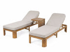 Light Brown / 3 Pc. 2 Chaises, Table