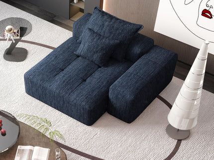 Modern Oversized Modular Sectional Sofa, Sparkling Fabric Soft Cushion Sofa With 2 Pillows