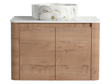 Wall Mounted Bathroom Vanity With Art Sink, 1 Soft Close Door