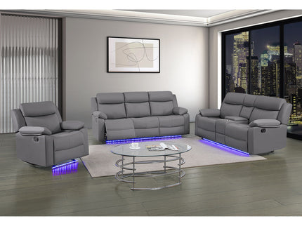 Blanche - Console Reclining Loveseat With LED Lights And Speakers